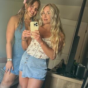 Western Print Lace Trim Crop Top